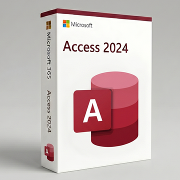 Microsoft Access 2024 software package on a gray background